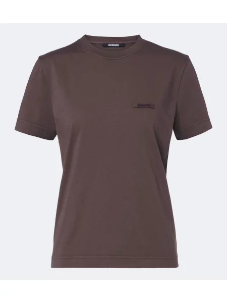 Tricou Jacquemus din jerseu maro