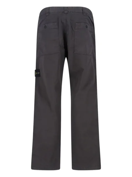Pantaloni Stone Island cu strasuri gri