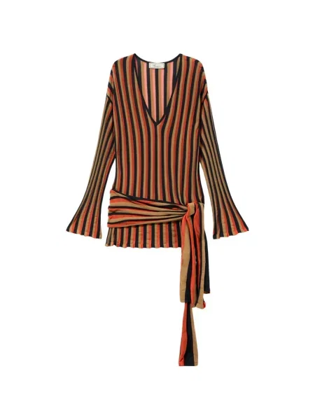 Rochie Blumarine cu dungi cu decolteu în V de costum negru