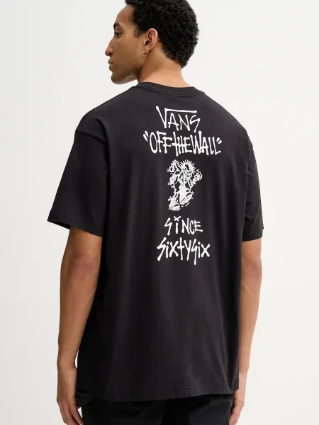 Vans tricou din cu imprimeu negru