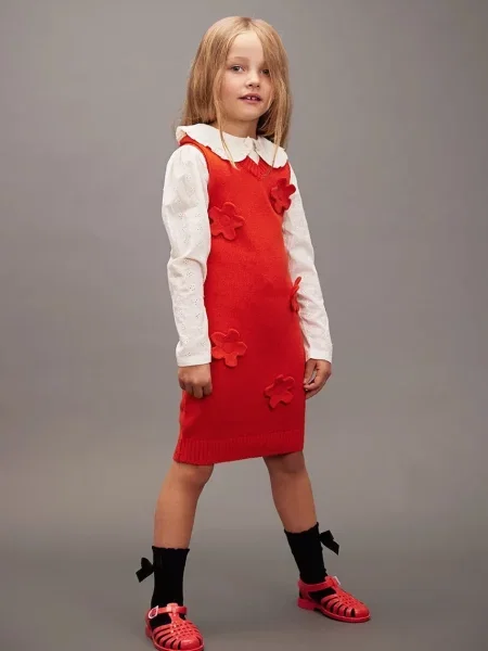 Детское платье мини Mini Rodini
