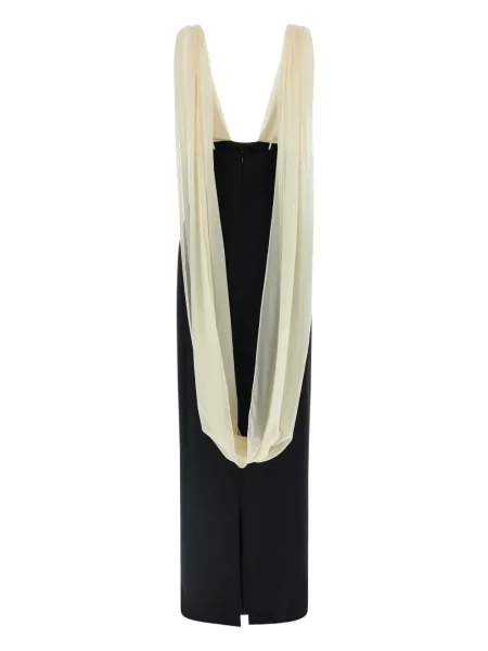 Rochie maxi Armarium cu decolteu în V de costum negru