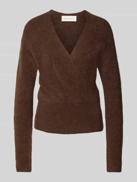 Sweter dzianinowy w stylu kopertowym model Bondie Hope' Msch Copenhagen
