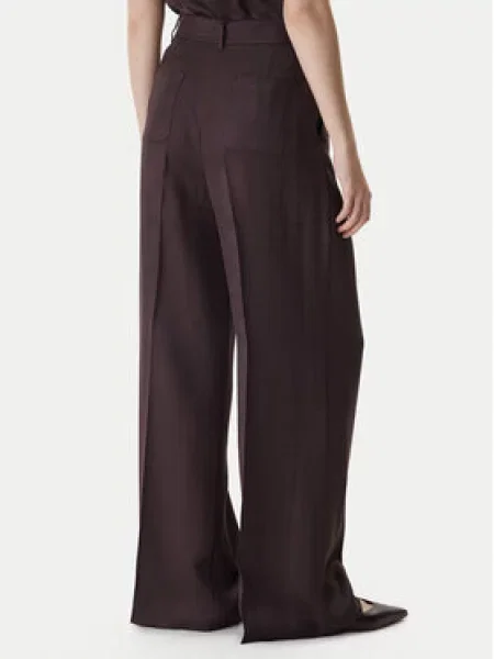 Marella Hlače iz tkanine Emme by Marella Adito Straight Fit rjava