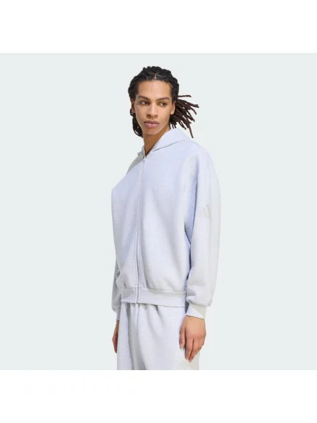 BLUZA Z KAPTUREM SOFT LUX FULL-ZIP szara