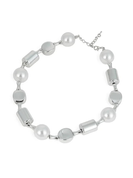 SOHI Verižica Amodika srebrna bela