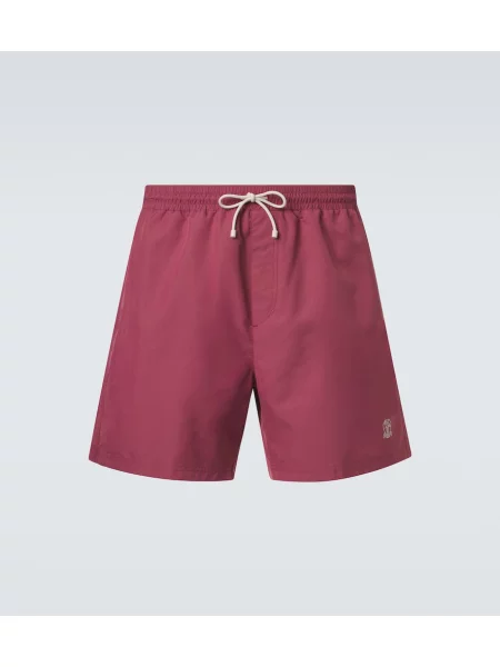 Plavalne hlačke Brunello Cucinelli z avtogramom roza