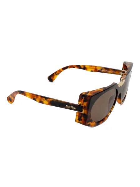 Ochelari de soare Max Mara Eyewear cu imprimeu geometric maro