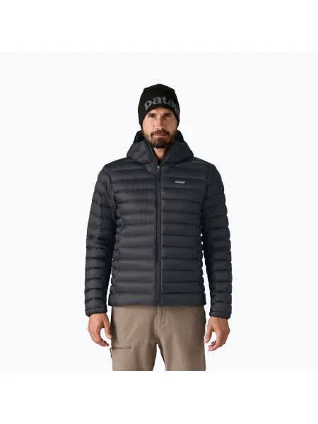 Kurtka z kapturem Patagonia Down Classic Logo XS czarna