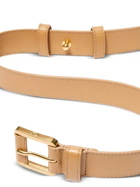 Плисирани панталон Michael Kors Collection с волани на райета кафяво