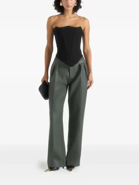 Cu centură pantaloni Manière De Voir verde