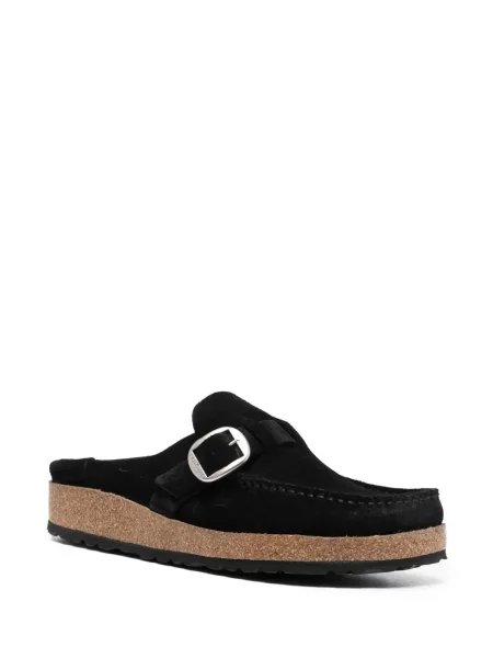 Zomšinės mulės Birkenstock juoda