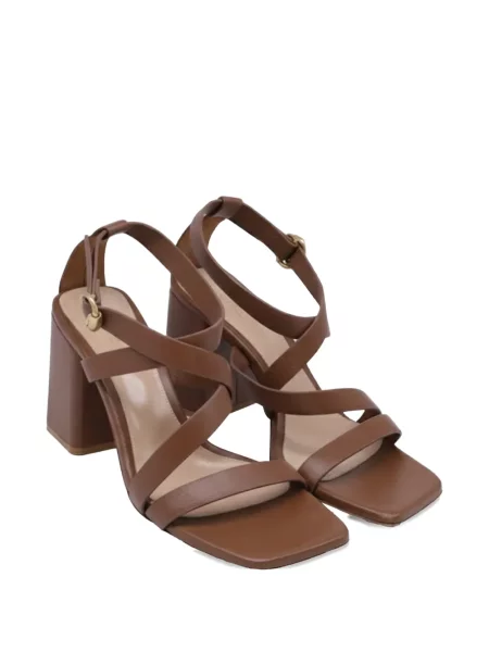 Sandale Gianvito Rossi din piele cu bretele maro