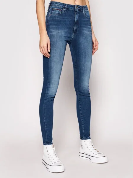 Tommy Jeans Blugi Sylvia Super Skinny Fit albastru