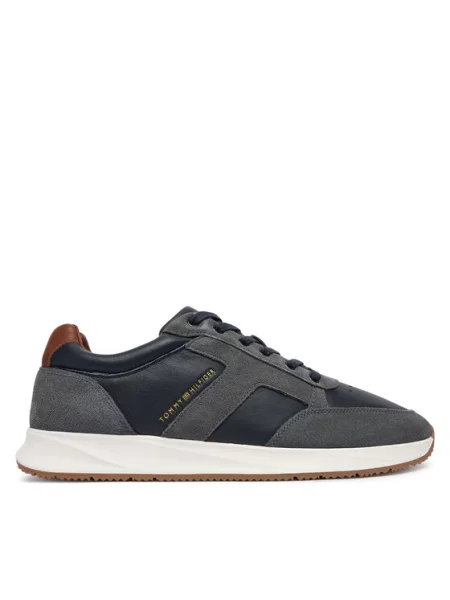 Tommy Hilfiger Сникърси Elevated Hilfiger Mix Runner Тъмносин
