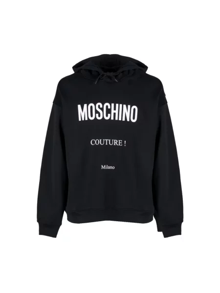 Bluza z kapturem Moschino klasyczna czarna