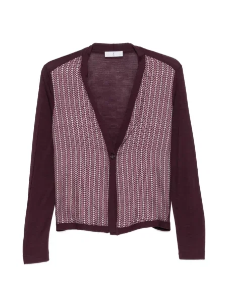 Cardigan Why Ci cu decolteu în V violet
