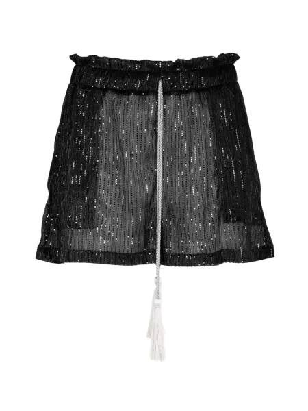Pantaloni scurți Palmacea cu paiete negru