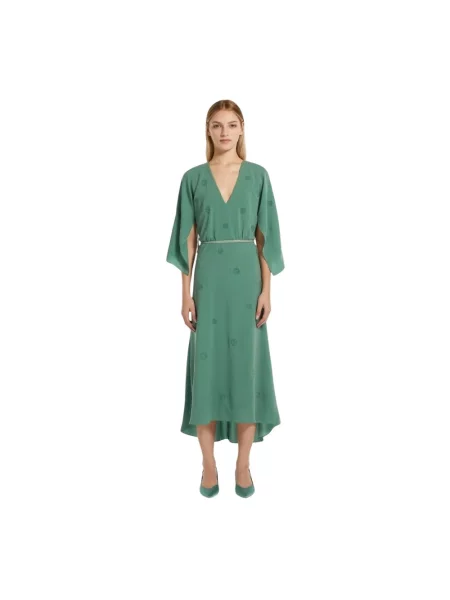 Długa sukienka maxi Max Mara zielona