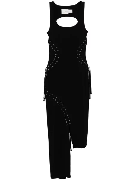 Sukienka Feng Chen Wang pleciona garniturowa czarna