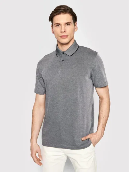 Selected Homme Tricou polo Leroy gri