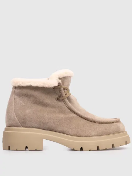 Замшеві черевики HUDSON на хутрі Stuart Weitzman бежеві