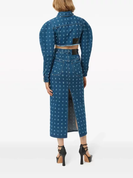Džínsová bunda Nina Ricci modrá