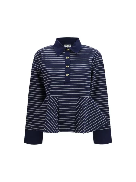 Polo Ganni niebieskie