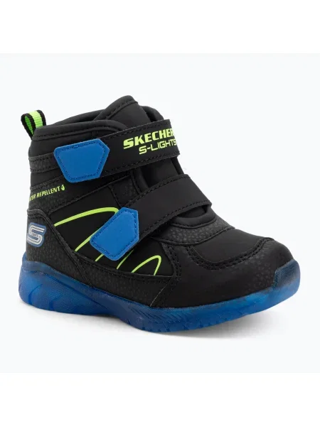 Детски обувки SKECHERS Illumi-Brights Splash Beams black/blue/lime черно