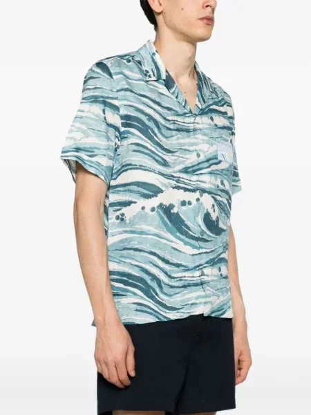 Košile Maison Kitsuné modrá