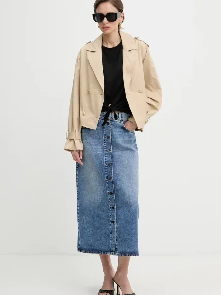 Weekend Max Mara спідниця із розрізом джинсова ASTI