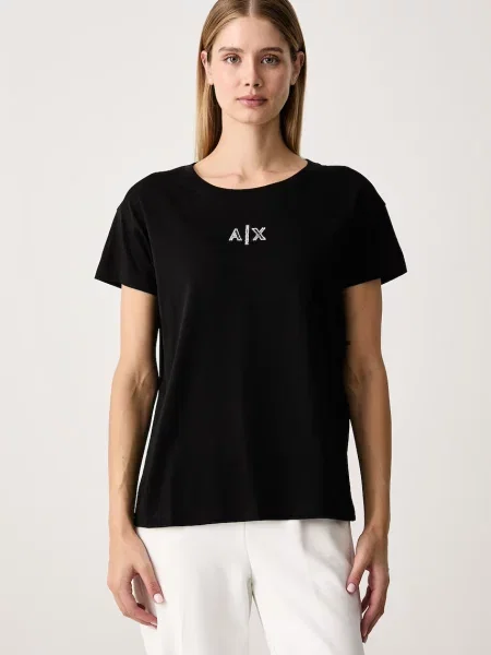 Armani Exchange tricou pentru femei din cu negru