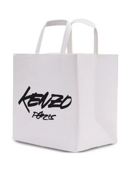 Torba Kenzo skórzana biała
