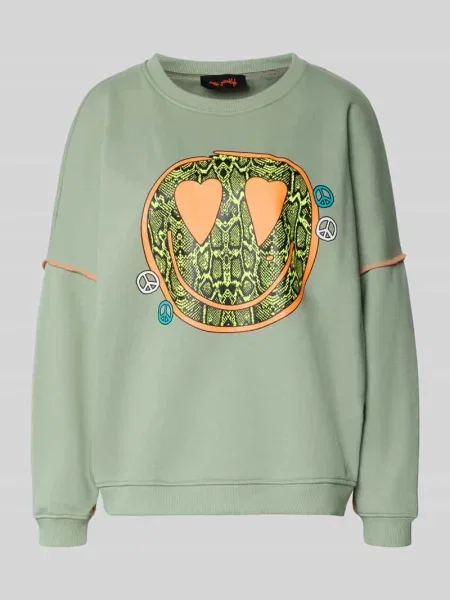 Oversized bluza z nadrukiem z motywem Model „Heartface” Miss Goodlife