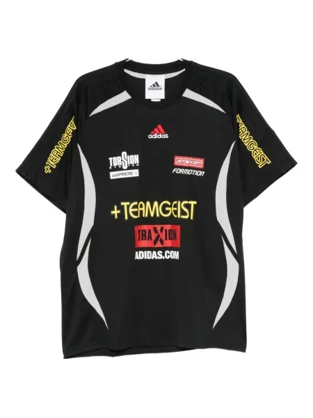 Jeansy Adidas z nadrukiem czarne