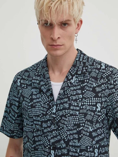 Риза KSUBI heroism ss shirt мъжка със стандартна кройка черно