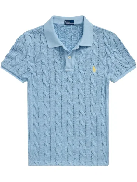 Polo Polo Ralph Lauren z twillu do kolan plisowane żółte