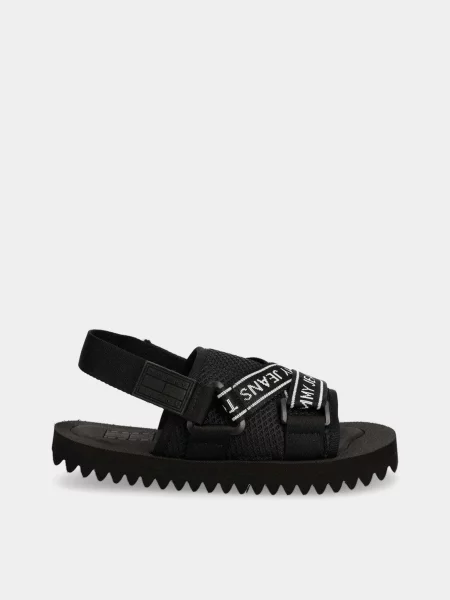 Переработанный босоножки Tommy Hilfiger черные