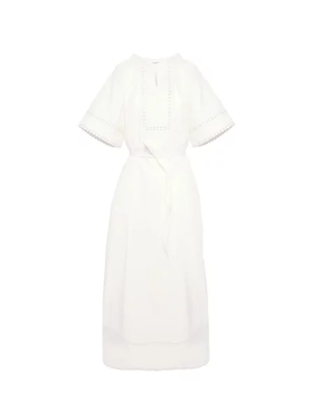 Scurt rochie midi Yves Salomon din poplin