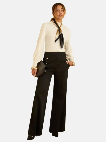 Love & roses Pantaloni negru