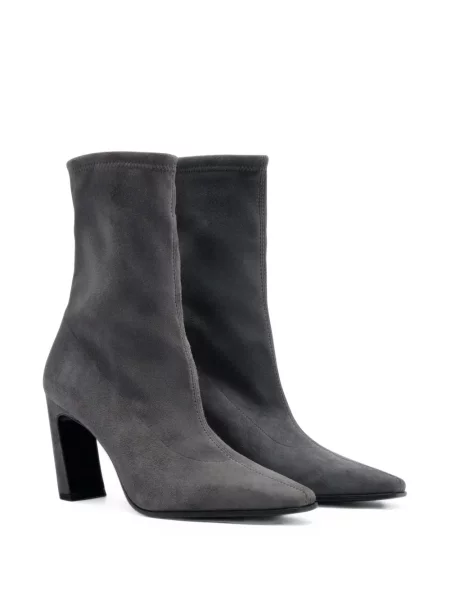 Cizme scurte Stuart Weitzman din piele de căprioară gri