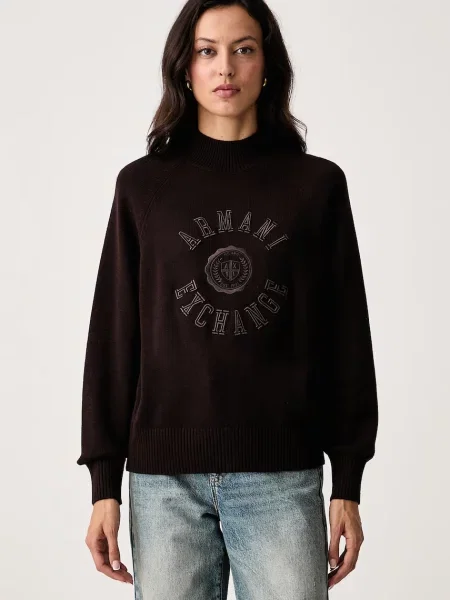 Armani Exchange pulover pentru femei din maro