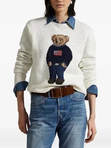 Дълго мрежеста тениска Polo Ralph Lauren с кръгло деколте зелено
