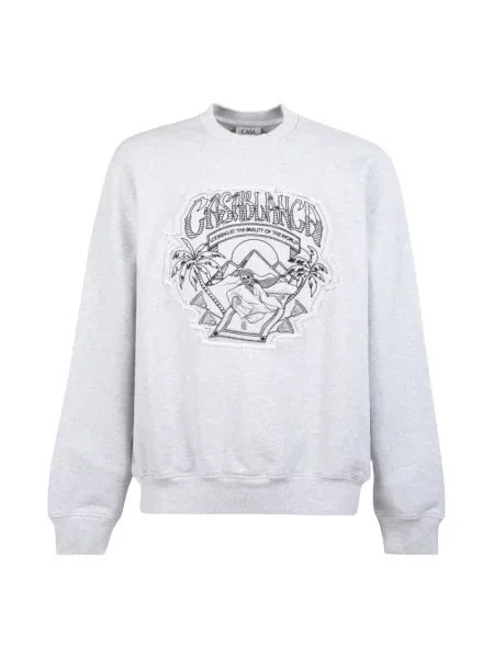 Bluza Casablanca z naszywkami szara