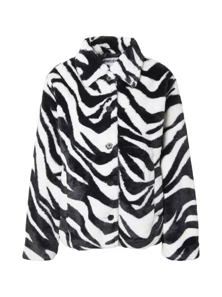 PIECES Geacă de primăvară-toamnă PCROBYN negru alb