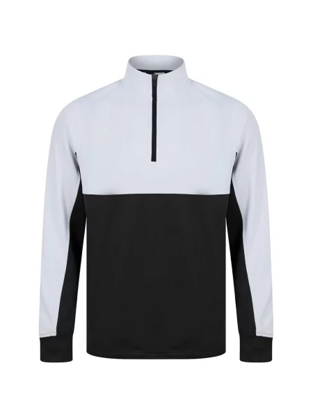 Bluza Dresowa Z Zamkiem Błyskawicznym W Bloku Kolorystycznym biała