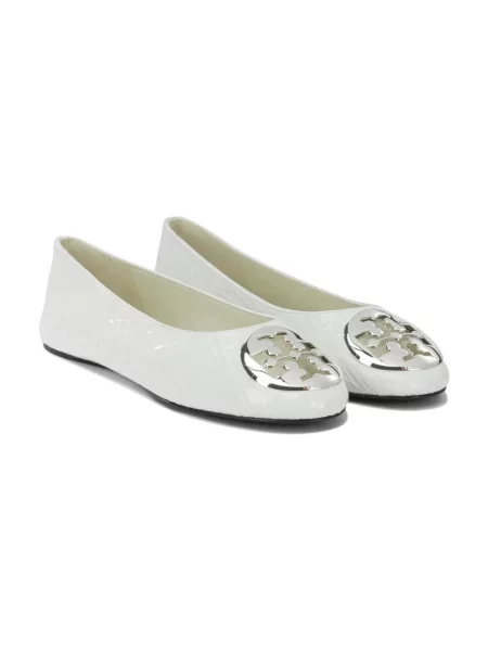 Balerinki Tory Burch skórzane białe