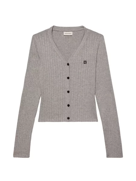 Cardigan Calvin Klein tricotate cu autograf gri