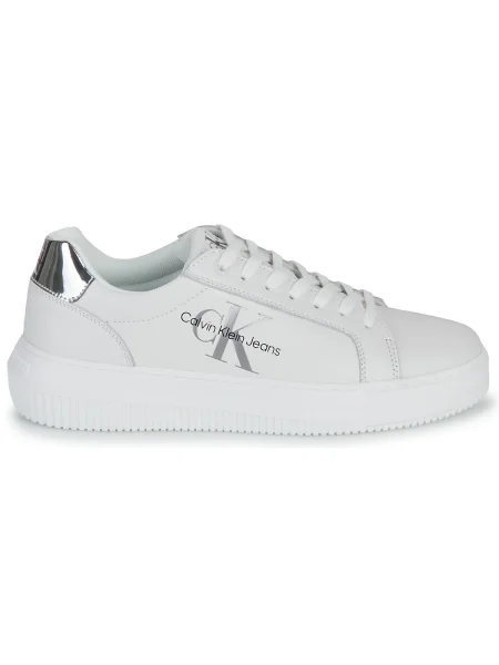 Dámske topánky Calvin Klein Cupsole Mono Lth Wn white/silver biela