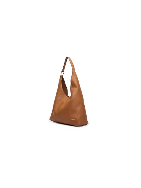 Rankinė Calvin Klein Slouchy Leather Md Shoulder Bag Žalia ruda